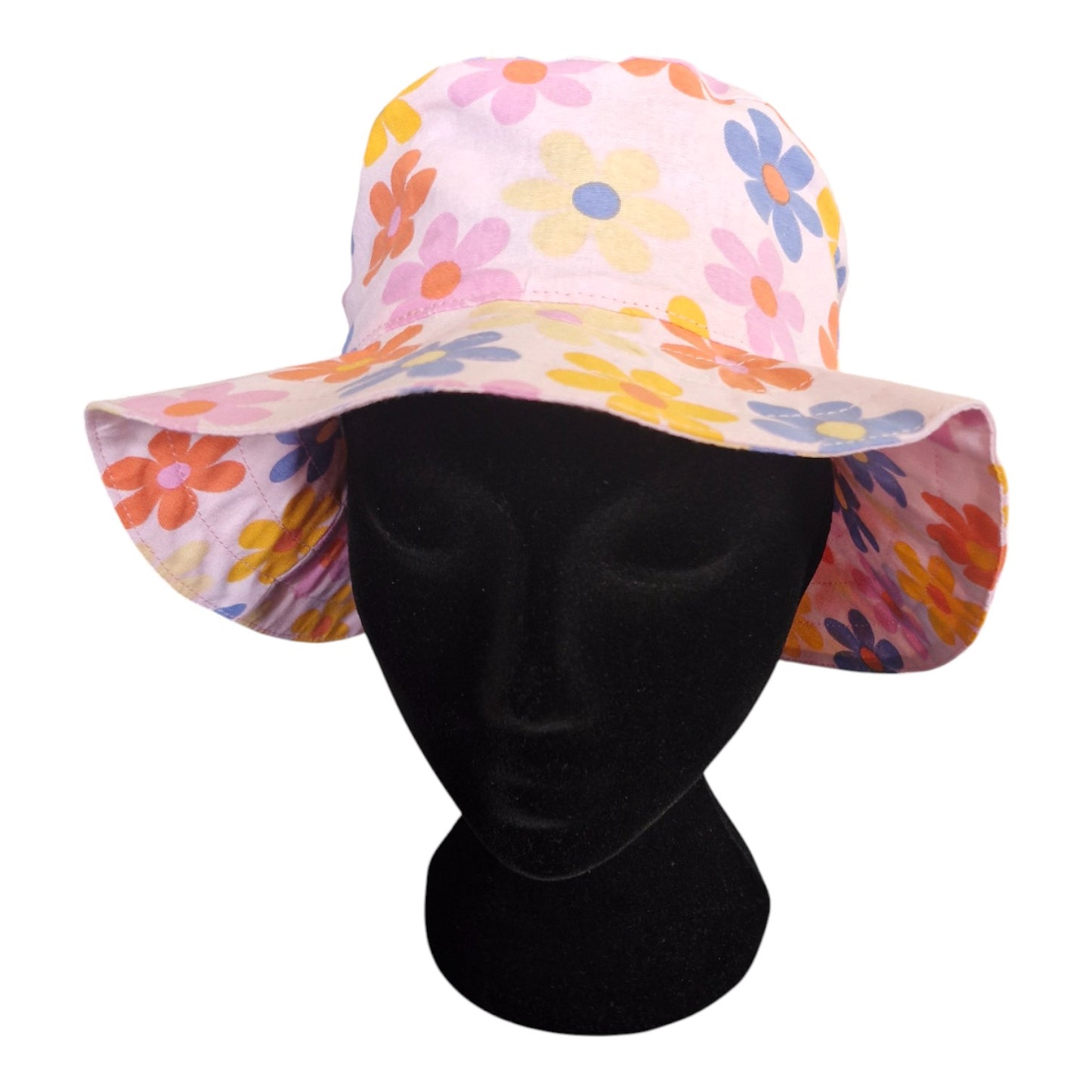 Pink Flower Ponytail Sun Hats