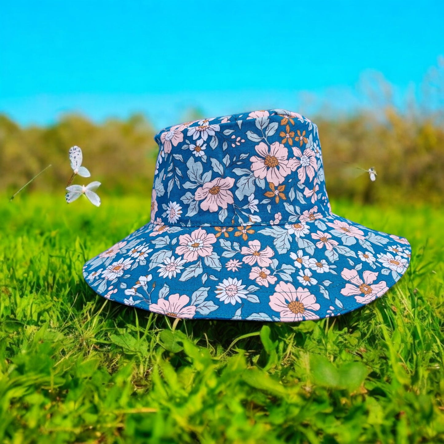 Blue Yacht Ponytail Sun Hats