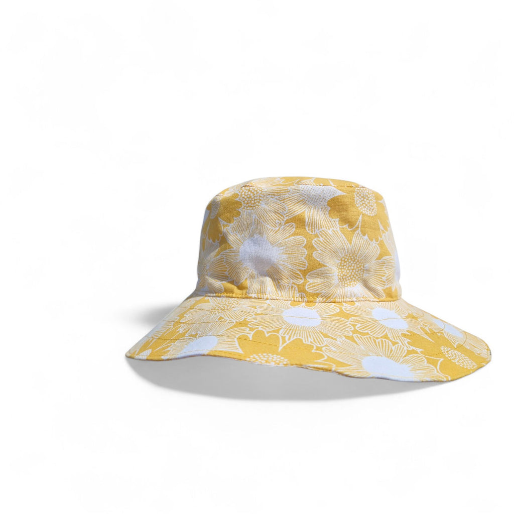 White Floral Ponytail Sun Hats