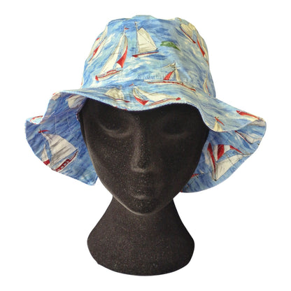 Blue Yacht Ponytail Sun Hats