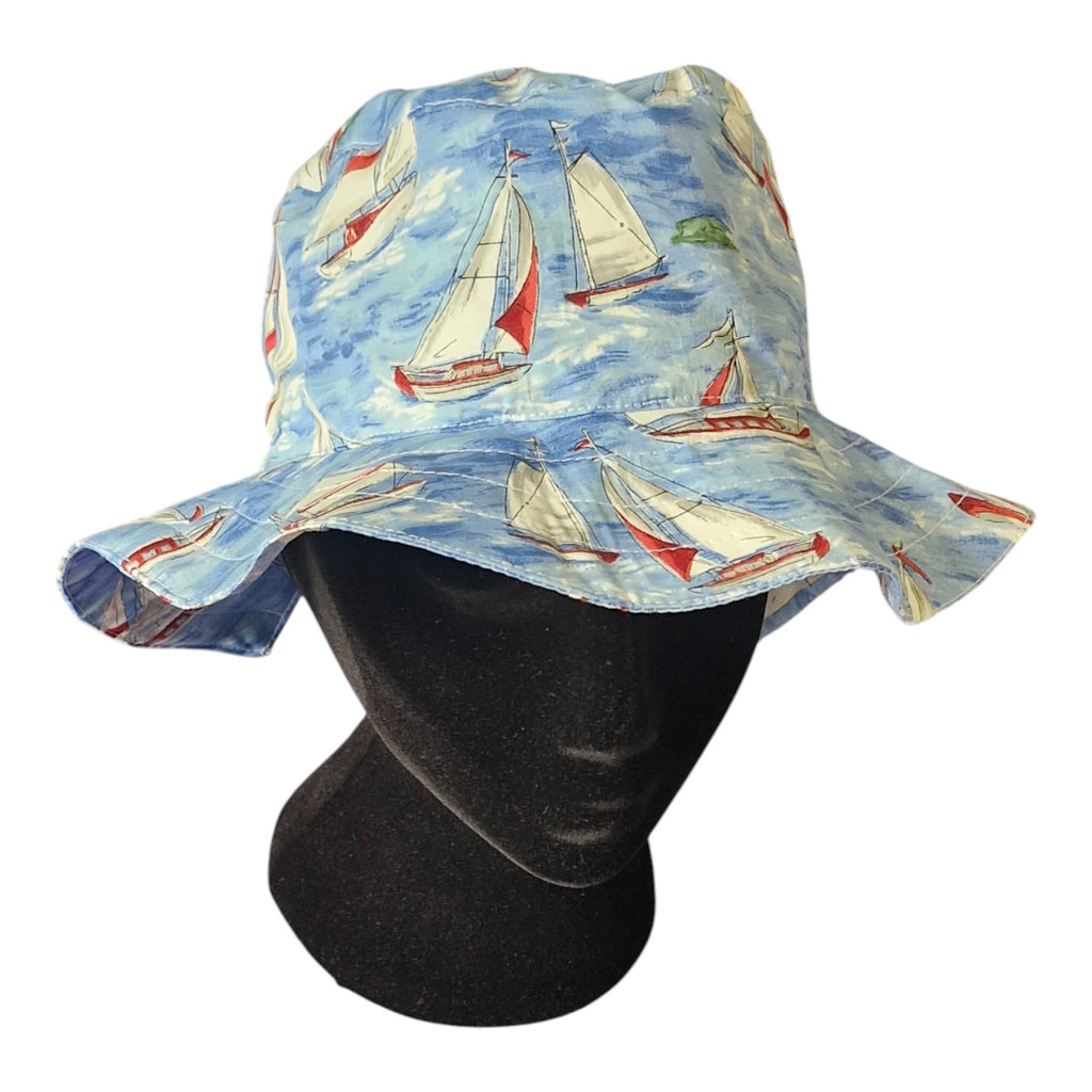 Blue Yacht Ponytail Sun Hats
