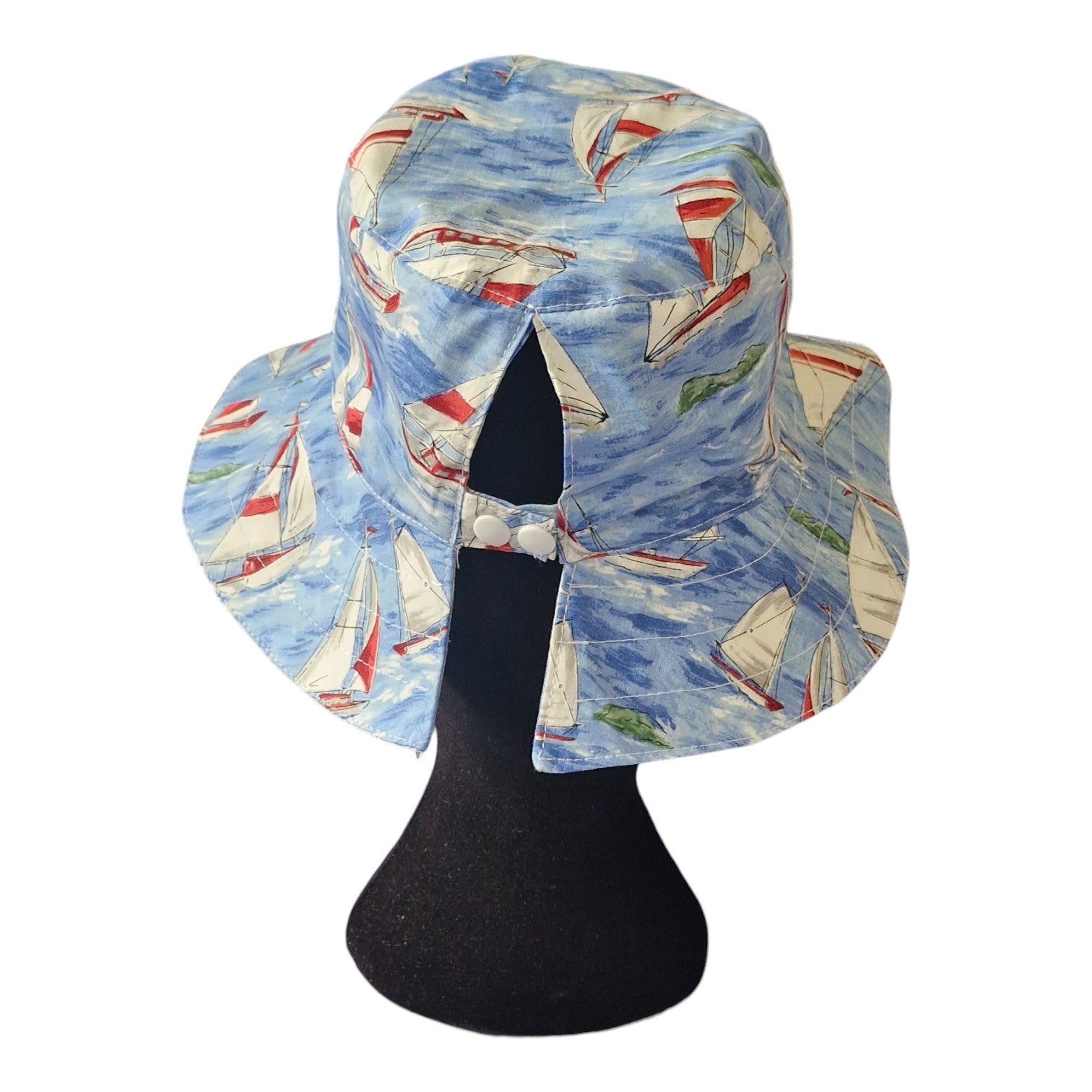 Blue Yacht Ponytail Sun Hats