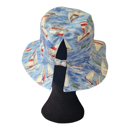 Blue Yacht Ponytail Sun Hats