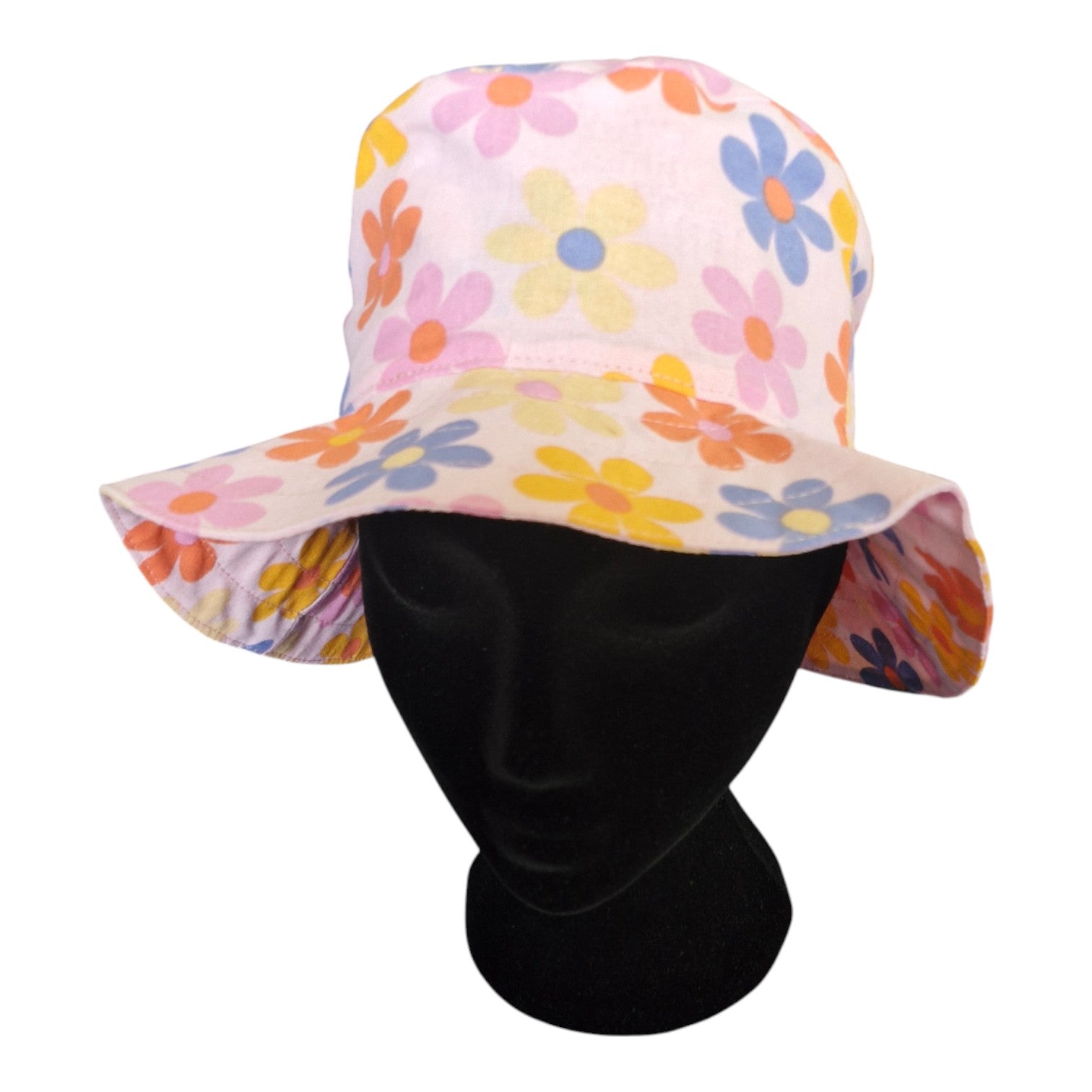 Pink Flower Ponytail Sun Hats